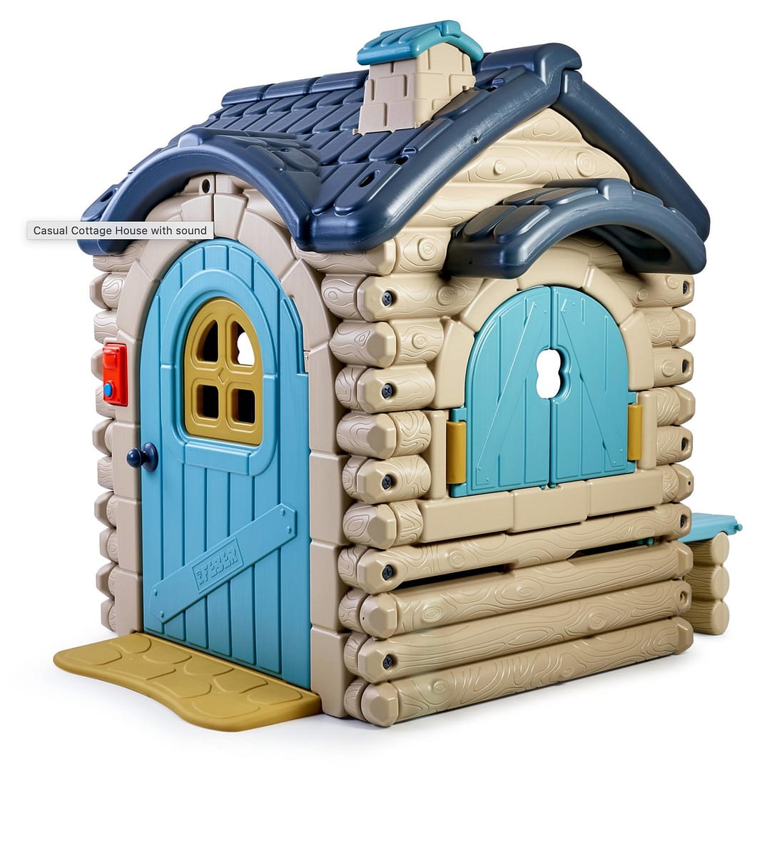 FEBER Casual Cottage Legehus med Lyd, Blå/Grå